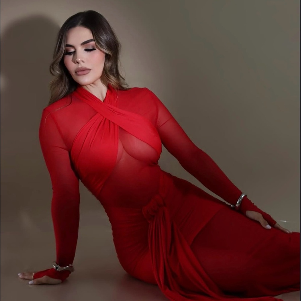 Bronx and Banco Red Maxi Dress